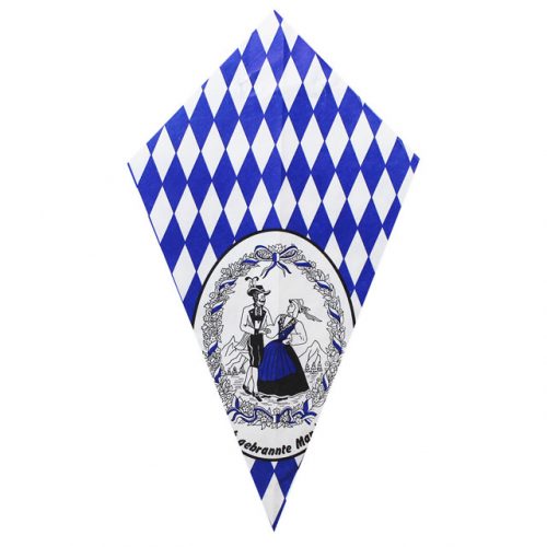 Bavarian Couple & Blue Diamonds - Paper Cone